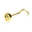 Concentric Circle Silver Curved Nose Stud NSKB-1006